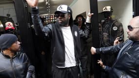 Maitre Gims à Paris pour la présentation de sa marque Vortex.