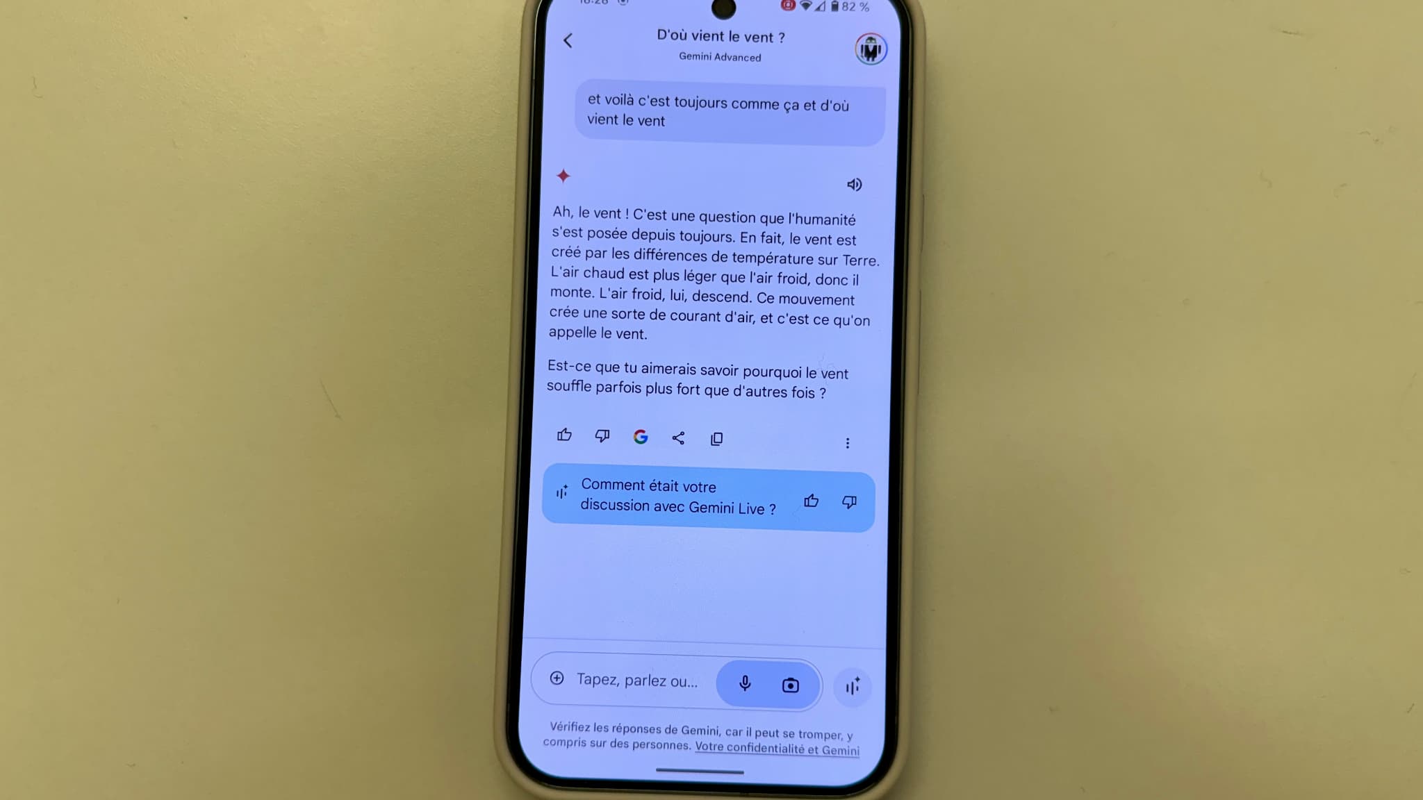 Votre discussion est disponible ensuite sous forme de retranscription des questions et réponses