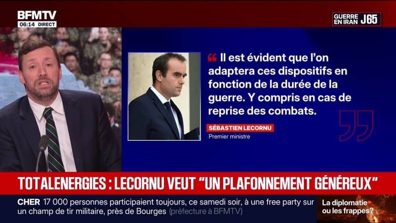 TotalEnergies: Sébastien Lecornu appelle à "un plafonnement généreux" des prix à la pompe
