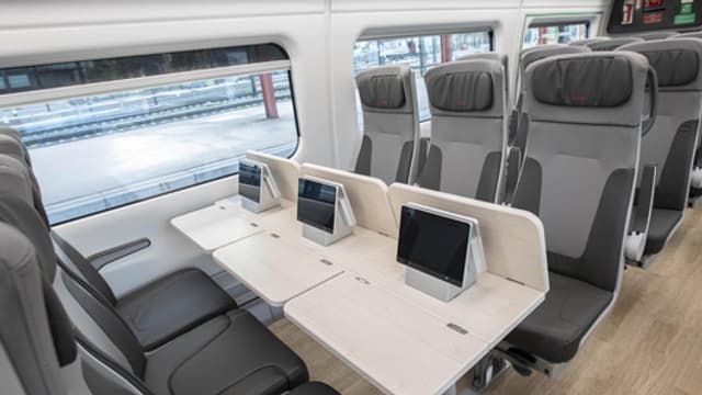 L'intérieur du nouveau train à grande vitesse de la Renfe
