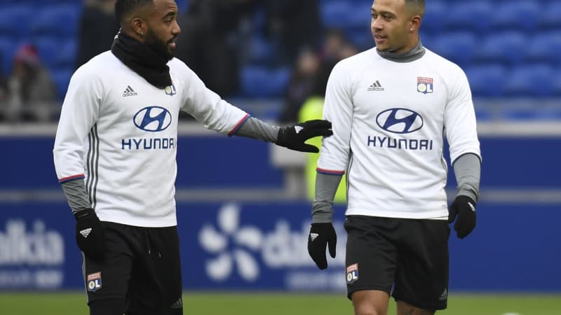 Alexandre Lacazette et Memphis Depay