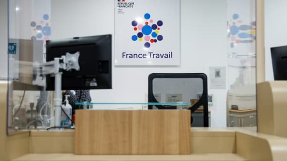 Une agence France Travail pour les demandeurs d'emploi, le 23 avril 2024 à Dammarie-les-Lys, en Seine-et-Marne