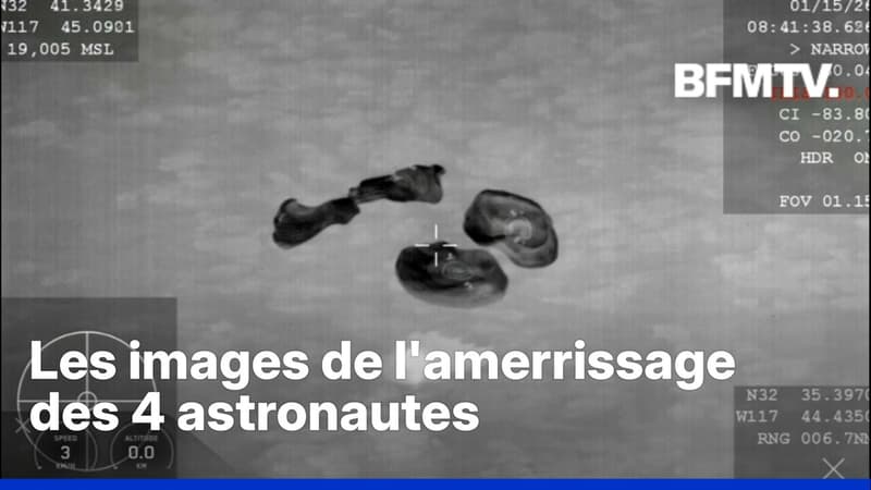 Les images de l'amerrissage des quatre astronautes ayant prématurément quitté l'ISS pour raison médicale