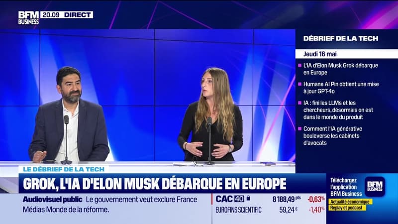 Grok, l'IA d'Elon Musk débarque en Europe - 16/05