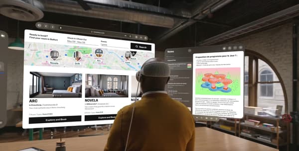 Apple Vision Pro permet d'ouvrir plusieurs fenêtres pour étendre sa zone de travail