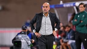 Pep Guardiola lors de Monaco-Manchester City, le 1er octobre 2025.