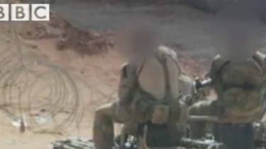 Les photos obtenues par la BBC montrant des soldats britanniques sur le sol syrien.