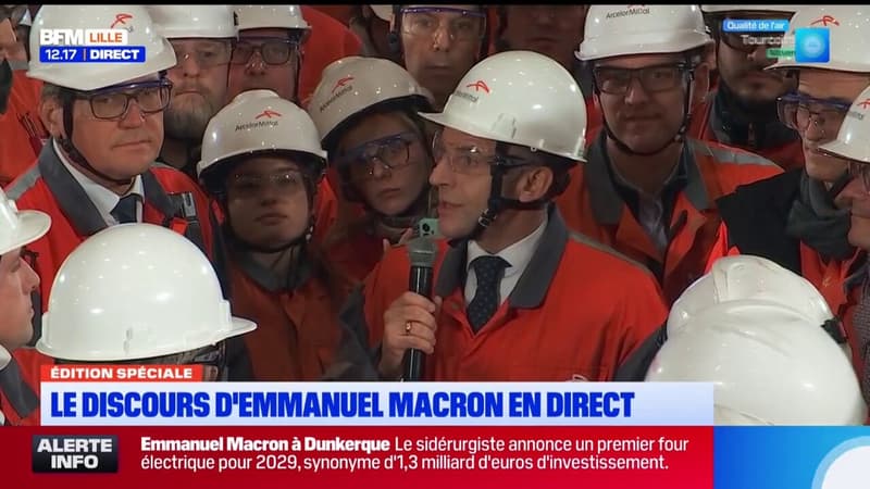 Emmanuel Macron visite ArcelorMittal à Dunkerque pour discuter avenir sidérurgie