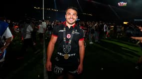 Antoine Dupont élu homme du match vendredi 28 juin 2024, lors de la victoire du Stade Toulousain en finale du Top 14