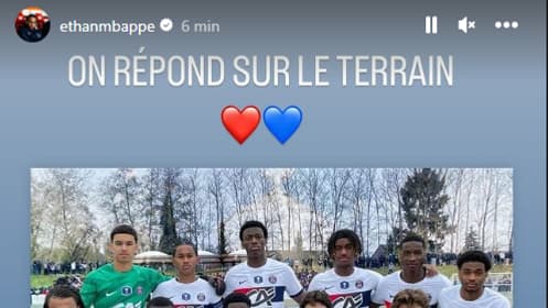 La story d'Ethan Mbappé après le match du PSG en Gambardella, 10 novembre 2023 La story d'Ethan Mbappé après le match du PSG en Gambardella, 10 novembre 2023