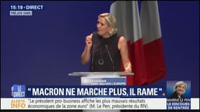 Marine Le Pen estime que les goodies de l'Élysée sont de "l'autopromotion" et du "nombrilisme" 