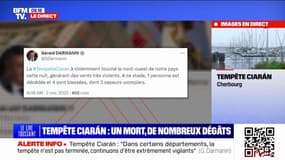 Tempête Ciaran: "1315 personnes ont dû être déplacées", annonce Gérald Darmanin sur X (ex-Twitter) 