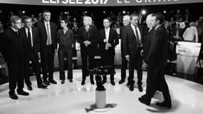 Les candidats à l'élection présidentielle de 2017, lors du Grand Oral sur France 2, le 4 avril 2017.