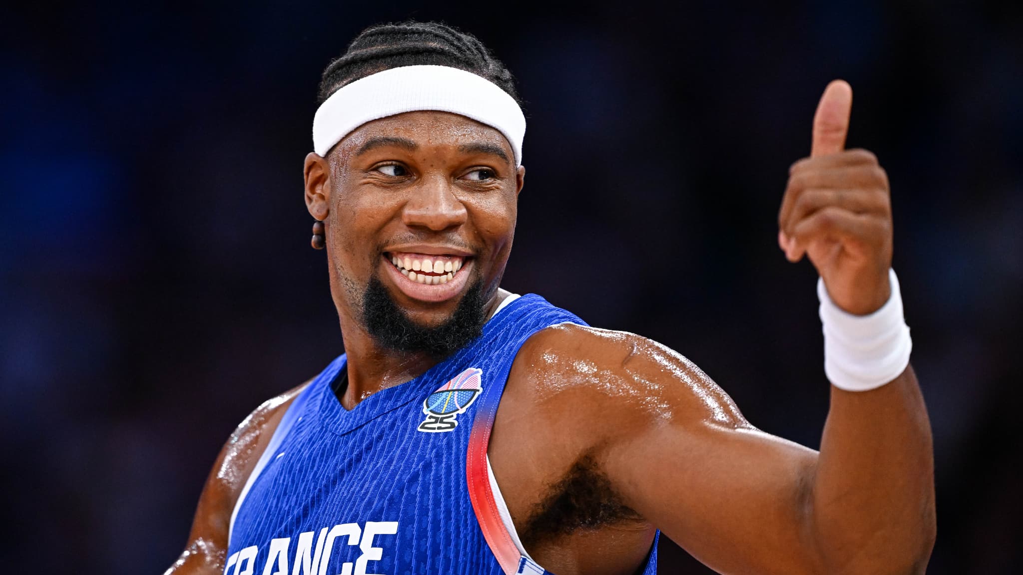 Guerschon Yabusele avec l'équipe de France, le 16 août 2025