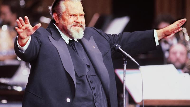 Orson Welles, président de la cérémonie des César, en 1982.