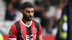 Le joueur de Nice Morgan Sanson à l'Allianz Riviera, 19 avril 2024