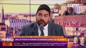 Bistrots dans les villages: "Le sujet des charges, des réglementations (...) pose problème pour le modèle économique", déclare Guillaume Kasbarian, député d'Eure-et-Loir