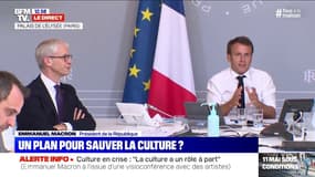 Plan de sauvetage de la culture: Emmanuel Macron s'engage à accompagner les intermittents "jusqu'à fin août 2021"