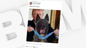 Le photomontage publié sur le compte du président américain.