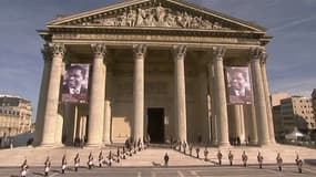 Le Panthéon lors de l'hommage rendu par Nicolas Sarkozy à Aimé Césaire en avril 2011.