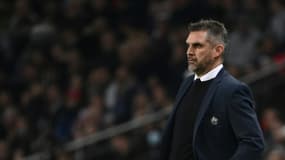 Jocelyn Gourvennec, entraîneur du Losc, lors de la rencontre de Ligue 1 entre le PSG et Lille le 29 octobre 2021 à Paris