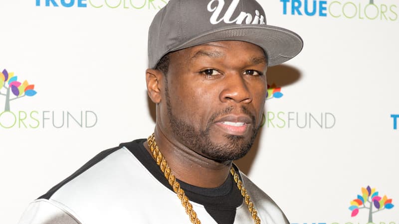Le rappeur 50 Cent lors d'un concert de charité à New York.