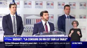 Budget: "La censure (du RN) est sur la table", souligne Jean-Philippe Tanguy