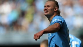 Erling Haaland face à Ipswich le 24 août 2024.