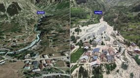 Le hameau de la Bérarde (Isère) avant et après les crues du 20 juin 2024