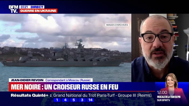 Guerre en Ukraine: le croiseur Moskva, navire amiral de la flotte russe, en feu