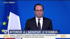 Attentat à l'aéroport d'Istanbul: François Hollande condamne "un acte abominable"