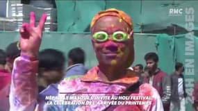 Pendant ce temps, au Népal on fête l'arrivée du printemps avec le Holi festival (fête des couleurs)