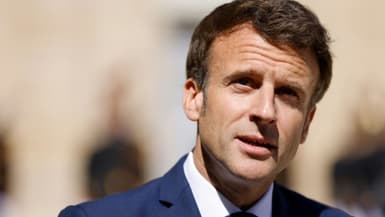Le président Emmanuel Macron le 13 mai 2022 à Paris