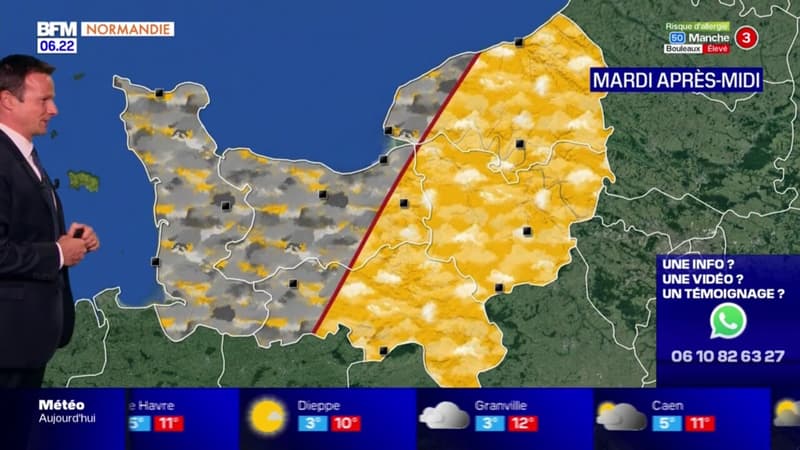 Météo Normandie: des averses et quelques nuages ce mardi, jusqu'à 12°C à...