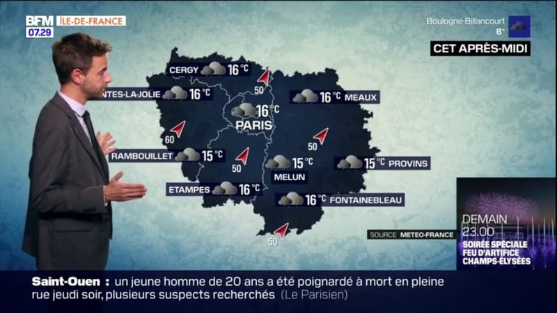 Météo Paris-Île-de-France: de la pluie et du vent ce vendredi, jusqu'à 16°C à Paris