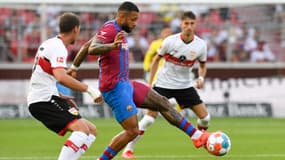 Memphis Depay avec le Barça, en amical contre Stuttgart