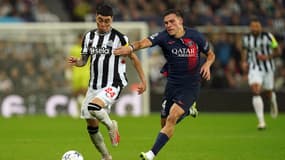 Manuel Ugarte lors de Newcastle-PSG, le 4 octobre 2023 en Ligue des champions
