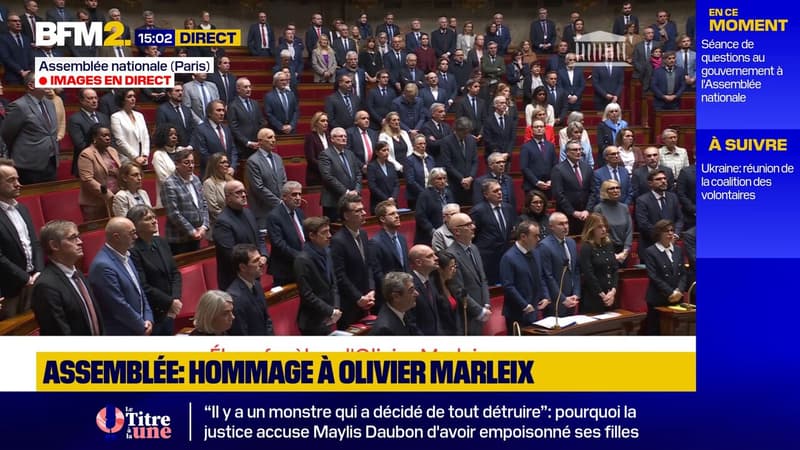 Hommage à Olivier Marleix : l'Assemblée nationale observe une minute de silence