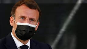 Le président Emmanuel Macron, le 19 avril 2021 à Montpellier