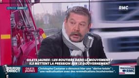 Les routiers en soutien des "gilets jaunes": "Ce n'est pas une grève mais un appel à amplifier les effectifs sur les barrages" explique FO sur RMC