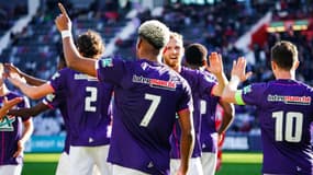 Les joueurs de Toulouse en Coupe de France le 18/12/2021.