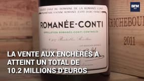 Des enchères record pour des bouteilles de la Romanée-Conti