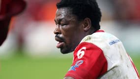 Serge Betsen avec le maillot de Biarritz