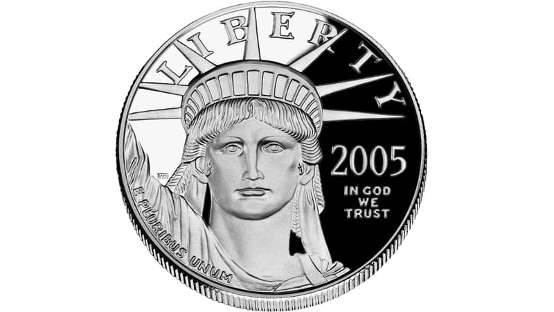 Une pièce en platine américaine.