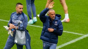 Luis Enrique à l'entraînement du PSG, le 26 septembre 2025