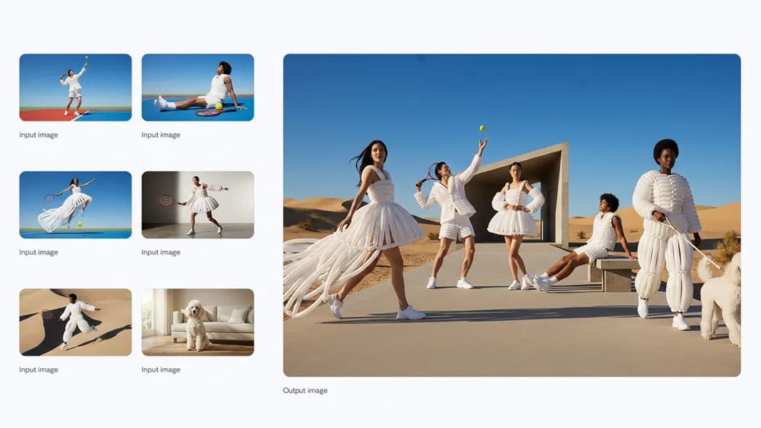 Nana Banana Pro permet de combiner jusqu'à 14 images.