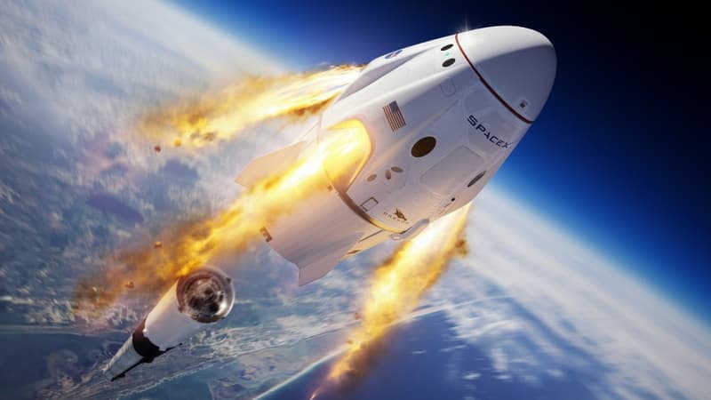 La capsule de SpaceX permettra aux astronautes américains de rejoindre l'ISS (photo d'illustration).