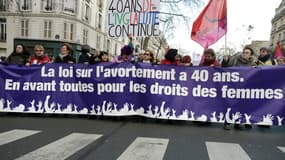 Manifestation pour le droit des femmes à Paris, le 17 janvier 2015.