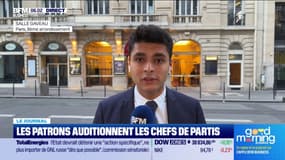 Législatives: les représentants des partis passent leur grand oral devant les patrons
