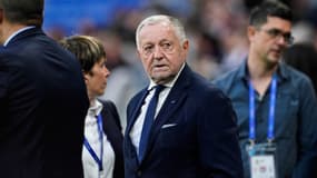 Jean-Michel Aulas à l'occasion de la finale d'Arkema Première Ligue, le 16 mai 2025.